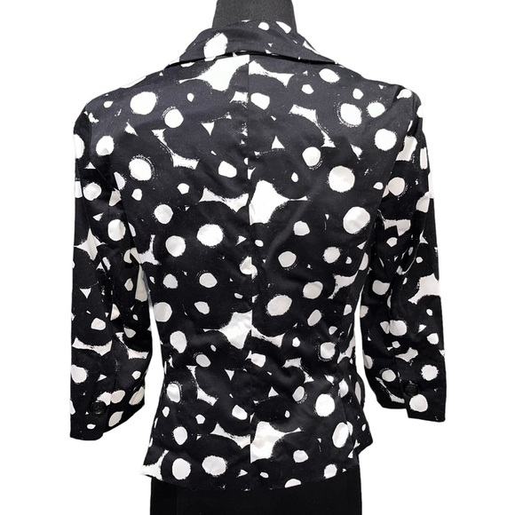 Sandro 1 Button Printed Polka Dot Blazer Jacket - Picture 3 of 9